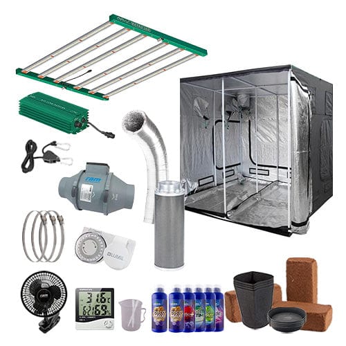 Adjusta-Watt 720W LED Complete Grow Kit - 2.4m x 2.4m Hobby / Coco / Basic Add Ons - London Grow
