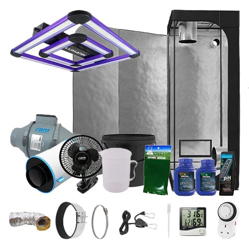 Lumatek Attis LED Complete Grow Kit - 0.6m2 Silenced / No / Complete Add Ons - London Grow