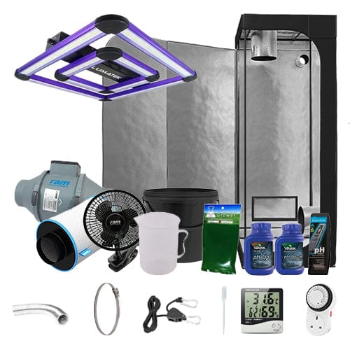 Lumatek Attis LED Complete Grow Kit - 0.6m2 Non Silenced / No / Complete Add Ons - London Grow