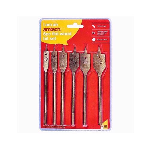 Amtech Drill Flat Wood 6pc Set - London Grow