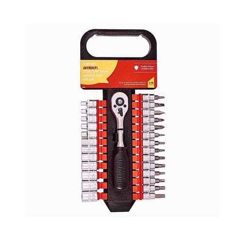 Amtech Socket 27pc Set with Bits - London Grow
