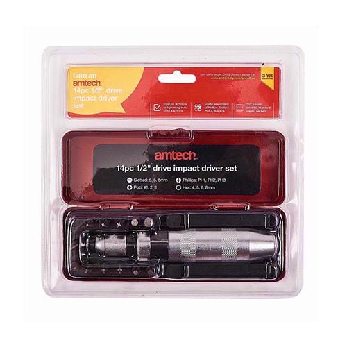 Amtech Impact Driver Set 1/2 inch 14pc - London Grow