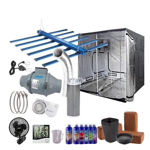 Maxibright Daylight 660W Pro LED Complete Grow Kit - 2.4m x 2.4m Hobby / Coco / Basic Add Ons - London Grow