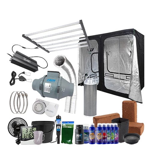 LUMii Black LED 720W Complete Grow Kit - 1.2m x 2.4m Hobby / Coco / Complete Add Ons - London Grow