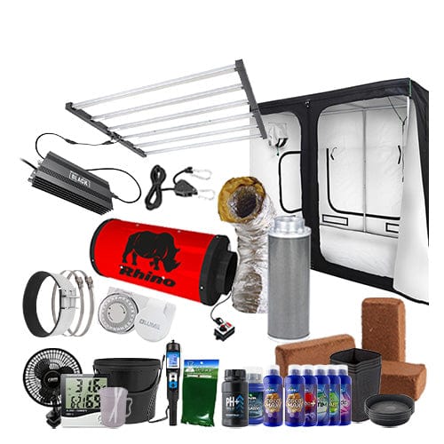 LUMii Black LED 720W Complete Grow Kit - 1.2m x 2.4m Professional / Coco / Complete Add Ons - London Grow