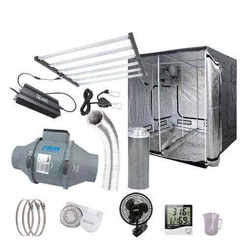 LUMii Black 720W LED Complete Grow Kit - 2.4m x 2.4m Hobby / None / Basic Add Ons - London Grow