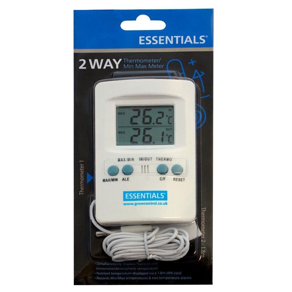 Essentials - Digital 2 Way Thermometer with Cable - London Grow