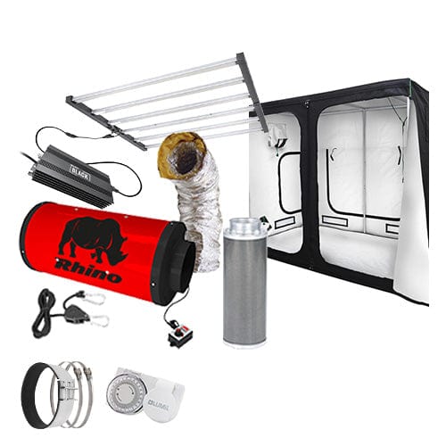 LUMii Black LED 720W Complete Grow Kit - 1.2m x 2.4m Professional / Soil / None - London Grow