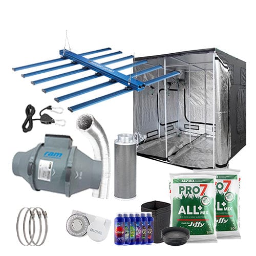 Maxibright Daylight 660W Pro LED Complete Grow Kit - 2.4m x 2.4m Hobby / Soil / None - London Grow