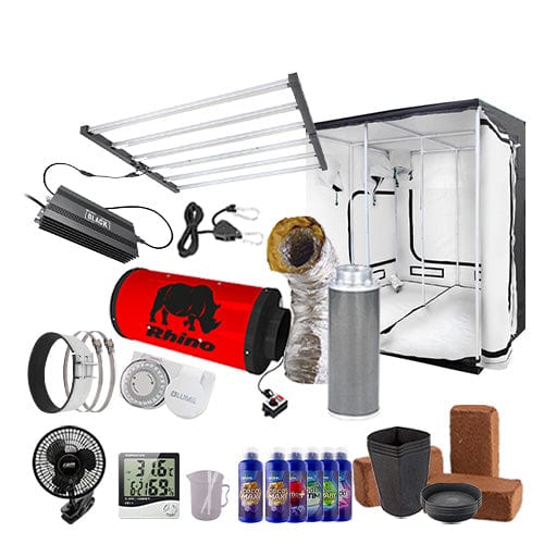 LUMii Black 720W LED Complete Grow Kit - 2.4m x 2.4m Professional / Coco / Basic Add Ons - London Grow