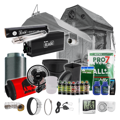 LUMii Black HPS Complete Grow Kit for Loft - 1.2m2 Silenced / Yes / Complete Add Ons - London Grow