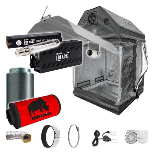 LUMii Black HPS Complete Grow Kit for Loft - 1.2m2 Silenced / No / None - London Grow