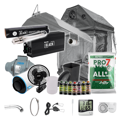 LUMii Black HPS Complete Grow Kit for Loft - 1.2m2 Non Silenced / Yes / Basic Add Ons - London Grow
