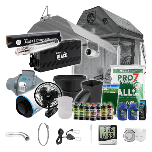 LUMii Black HPS Complete Grow Kit for Loft - 1.2m2 Non Silenced / Yes / Complete Add Ons - London Grow