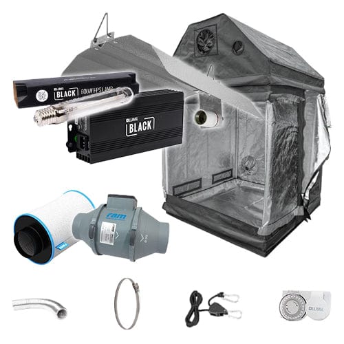 LUMii Black HPS Complete Grow Kit for Loft - 1.2m2 Non Silenced / No / None - London Grow