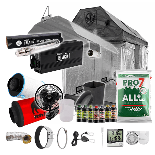 LUMii Black HPS Complete Grow Kit for Loft - 2.4m x 1.2m Silenced / Yes / Basic Add Ons - London Grow