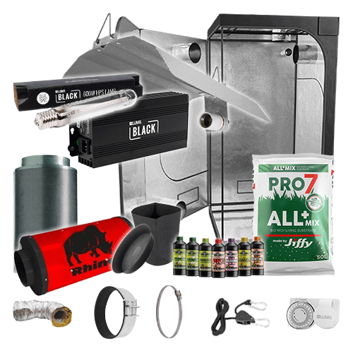 LUMii Black HPS Complete Grow Kit - 1m2 Silenced / Yes / Basic Add Ons - London Grow