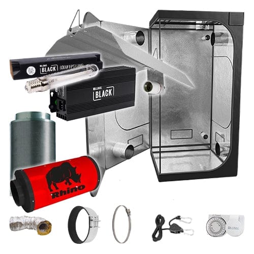 LUMii Black HPS Complete Grow Kit - 1m2 Silenced / Yes / None - London Grow