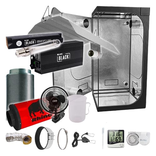 LUMii Black HPS Complete Grow Kit - 1m2 Silenced / No / Basic Add Ons - London Grow