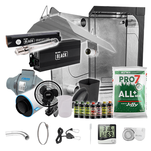 LUMii Black HPS Complete Grow Kit - 1m2 Non Silenced / Yes / Basic Add Ons - London Grow