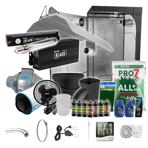 LUMii Black HPS Complete Grow Kit - 1m2 Non Silenced / Yes / Complete Add Ons - London Grow