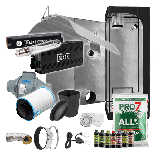 LUMii Black HPS Complete Grow Kit - 0.6m2 Silenced / Yes / None - London Grow