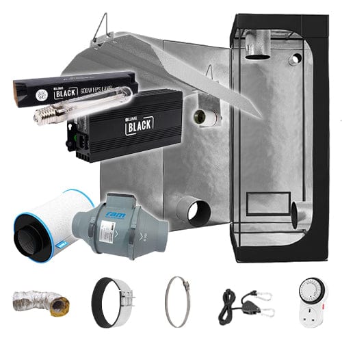 LUMii Black HPS Complete Grow Kit - 0.6m2 Silenced / No / None - London Grow