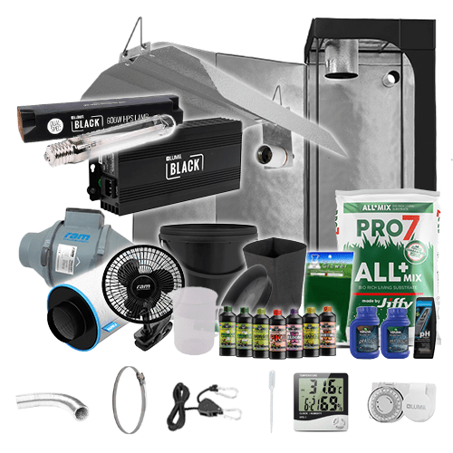 LUMii Black HPS Complete Grow Kit - 0.6m2 Non Silenced / Yes / Complete Add Ons - London Grow