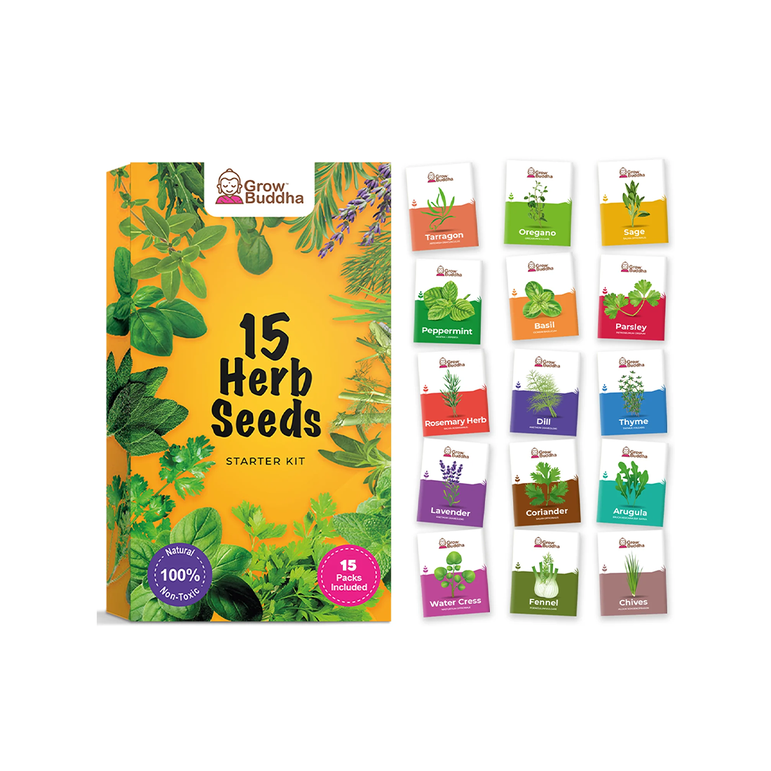 Grow Buddha - 15 Veg Seed Set