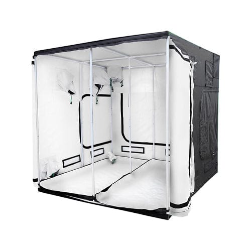 LightHouse WHITE 2.4m² Tent - 2.4m x 2.4m x 2m - London Grow