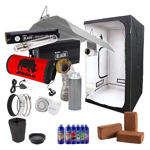 LUMii Black HPS Complete Grow Kit - 1.2m2 Professional / Coco / None - London Grow