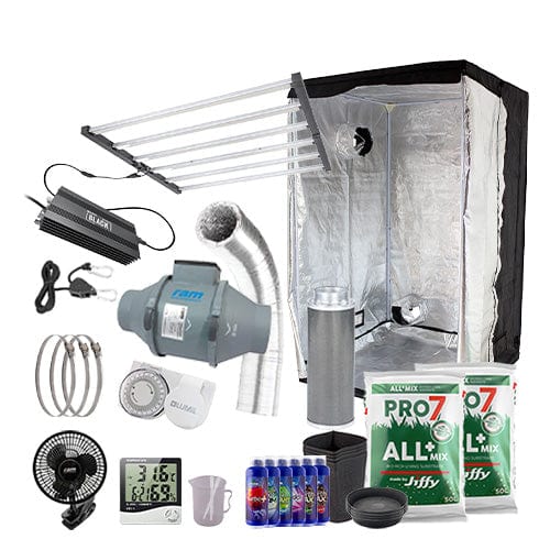 LUMii Black LED 720W Complete Grow Kit - 1.2m2 Hobby / Soil / Basic Add Ons - London Grow