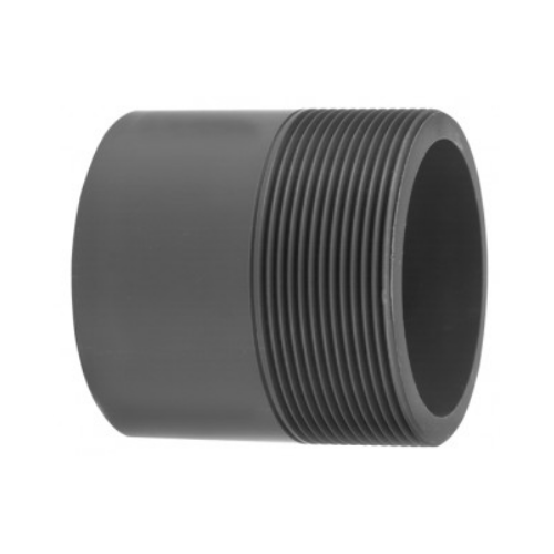 VDL PVCu Adapter Nipple Plain x Threaded Male - London Grow