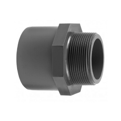 VDL PVCu Adapter Octagonal Nipple Plain x Threaded Male - London Grow