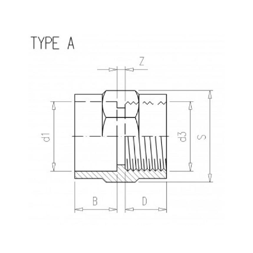 VDL PVCu Adapter Socket Plain x Threaded Female - London Grow