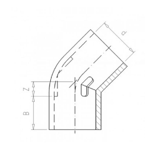 VDL PVCu Elbow 45 Plain - London Grow