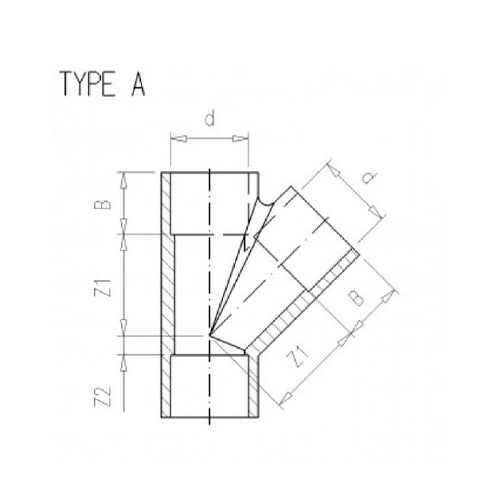 VDL PVCu Tee 45 Plain - London Grow