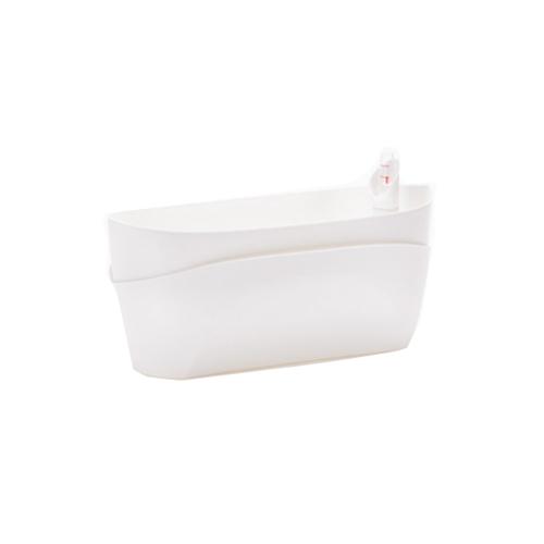 Plastia Self Watering Flower Box Doppio White - London Grow