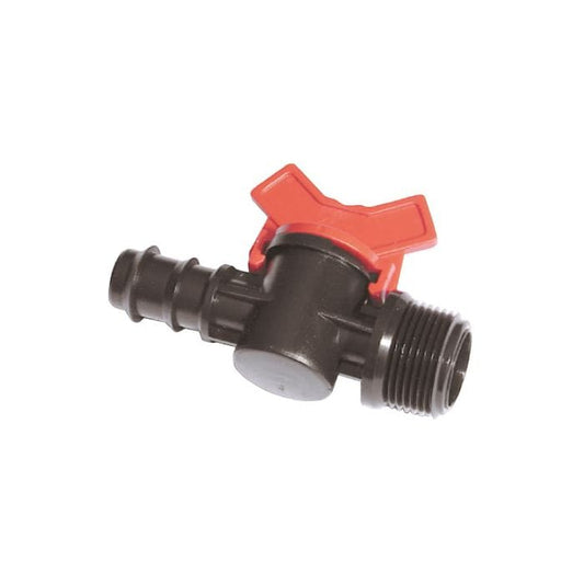16mm Barbed Flow Control Tap to 16mm MBSP - London Grow