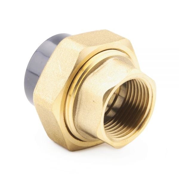 PVCu Composite Union Plain x Threaded Female Brass - London Grow